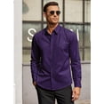 thumbnail image 2 of COOFANDY Mens Shirt Slim Fit Dress Wrinkle Free Business Plaid Button Down Collar, 2 of 6