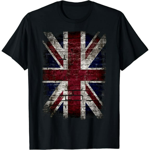 Grunge British Flag, UK Vintage Distress Punk Style T-Shirt mens t shirt，black，women，funny，misfits，men，journey
