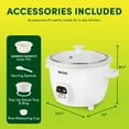 thumbnail image 5 of Aroma 20-Cup Rice Cooker & Food Steamer with Bonded Granite Nonstick Ceramic Pop-Up Steam Tray - White, 5 of 10
