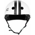thumbnail image 2 of S1 Lifer Helmet - White Gloss w/ Black Stripes, 2 of 7