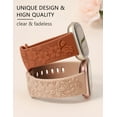 thumbnail image 6 of TOYOUTHS 2 Pack Floral Engraved Band Compatible with Fitbit Versa 4/Versa 3/Sense 2/Fitbit Sense Band Women, Cute Embossed Silicone Wildflower Rose Design Soft Sport Fancy Summer Replacement Strap, 6 of 7