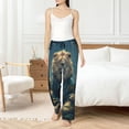 thumbnail image 4 of Balery Starry Sky Meditating Lion Pantalones de pijama para mujer, pijamas ultraligeros, pantalones de estar por casa-Large, 4 of 6