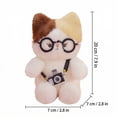 thumbnail image 3 of 7.9in Calico Cat Plush Toy, Three Color Kitty Stuffed Animal, Cartoon Pudding Cat Doll, Soft Feline Character, Decorative Animal Pillow, Gift for Cat Lovers, Soft Fabric, 3 of 6