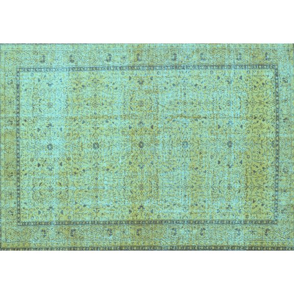 Ahgly Company Indoor Rectangle Persian Light Blue Traditional Area Rugs, 5' x 7'
