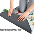 thumbnail image 3 of Colorful Dinosaurs Leaves Pattern Hot Yoga Mat Towel Non Slip for Hot Yoga - Quick-Drying Yoga Mat Cover with 4 Corner Pockets with Travel Bag - Hot Yoga Towel Non Slip 70"x26", 3 of 6