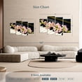 thumbnail image 4 of Elephant Stock Flowers On Piano Wall Art - Horizontal Multi Panel Canvas - Living Room Wall Decor - Music Multi Panel - Black And Pink Decor - 68" x 42", 4 of 8