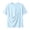 #1-Light Blue, variant on Unisex Large Pocket Short‑Sleeve T‑Shirt, Casual Loose Pullover Top with Big Kangaroo Pocket for Phone Snacks Daily Home Lounging Wear