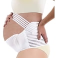 thumbnail image 1 of Cinturón de maternidad para mujer embarazada, soporte para la espalda, faja abdominal ligera, cinturón para el vientre para embarazadas, abdominales(S 28in-34in)Blanco, 1 of 5