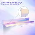 thumbnail image 4 of 15" Acrylic Floating Shelves Wall Mounted, Upsimples Iridescent Nail Polish Holder, Set of 4, 4 of 7