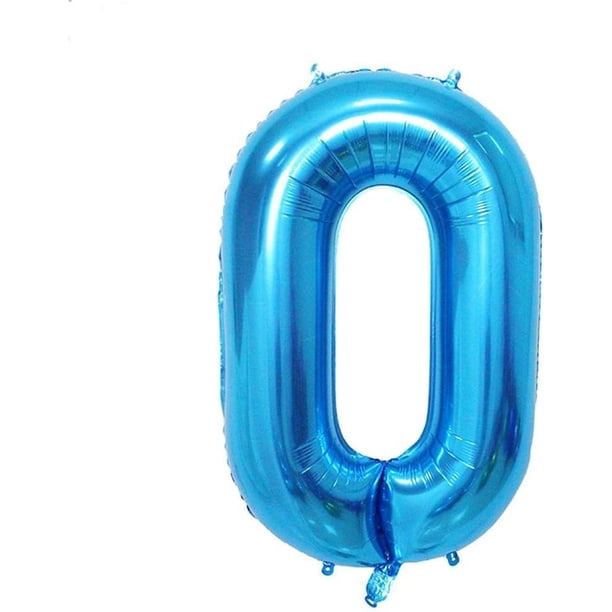 Yanonmyfd Globos de 40 pulgadas de números de papel de aluminio para helio, globos para fiestas de cumpleaños, banquetes, decoración digital (ROSEGOLD5),AZUL0