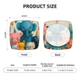 thumbnail image 6 of Lsque Cute Animal Party Printed Square Couch Cushion Covers, Floral Sofa Cushion Covers Replacement, Stretch Couch Covers for Couch-16.9in, 6 of 9