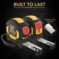 thumbnail image 2 of Lexivon DuaLock AutoLock Accurate Measurement Tape Measure, Nylon Coating, 25Ft, 2-Pack, 2 of 7