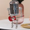 thumbnail image 3 of Accesorios decorativos de luz de robot de guitarra de metal vintage USB para regalos de vacaciones (rojo) Ehuebsd Libre de BPA, 3 of 4