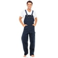 thumbnail image 2 of Men's Duck Bib & Brace Overalls - Heavy Duty Workwear Dungarees for Carpenters, Decorators & Utility Work | Unlined Professional Trousers Navy, 2 of 8