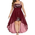thumbnail image 2 of Idoravan Womens Evening Dresses Women Fashion Sexy Sling Deep Sequin Loose Evening Off Shoulder Plus Size Dress, 2 of 5