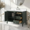 thumbnail image 2 of Vanity Art 42" Double Door Bathroom Vanity with Sink, Freestanding Storage Cabinet with Engineered Marble Top, Flip Down Tray, Drawer, and Shelf, 2 of 6
