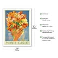 thumbnail image 2 of Monte-Carlo Monaco - French Riviera - Flower Girl - Vintage Travel Poster by Jean-Gabriel Domergue c.1940s - Bamboo Fine Art 290gsm Paper Print (Unframed) 24x32in, 2 of 4
