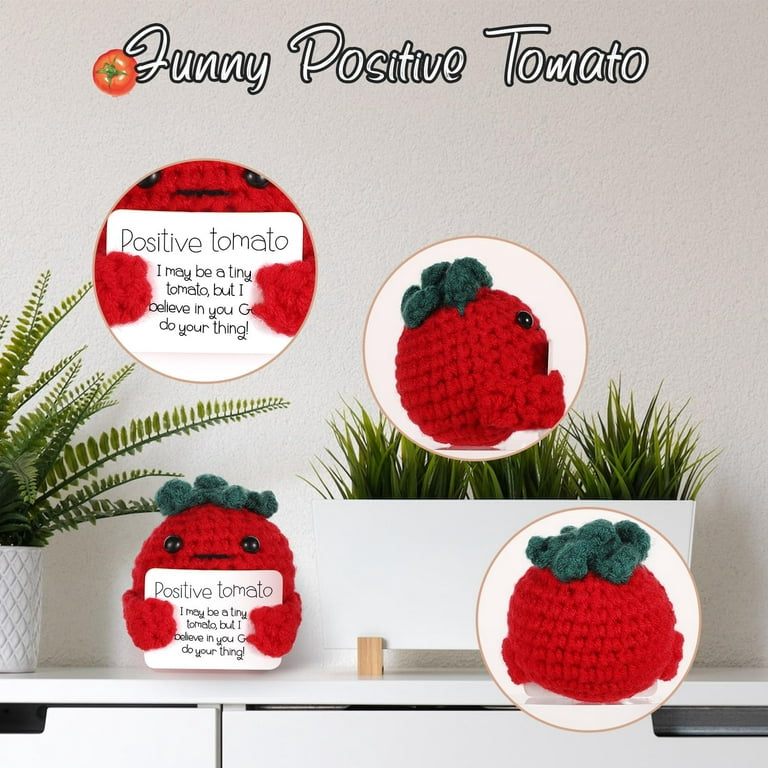 Funny Positive Pear, 3 Inch Positive Potato Crochet Cute Wool