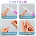 thumbnail image 4 of Lima de uñas de cristal de 3 piezas, lima de uñas para uñas naturales, lima de uñas acrílicas y kit de empujador de cutículas, juego de cuidado de uñas, 4 of 6