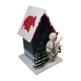 thumbnail image 3 of Renovators Supply Christmas Decoration Birdhouse Blue Wooden 9"H x 5 1/2"W Holiday winter Decor, 3 of 9