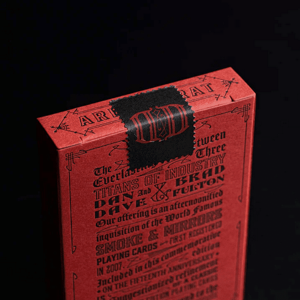 Smoke & Mirrors Anniversary Rouge Edition Playing Cards