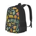 thumbnail image 1 of Easygdp Colorful Hippie Mochila de Gran Capacidad Minimalista Ideal para Escuela, Viajes y Uso Diario, 1 of 6