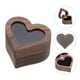 thumbnail image 3 of Caja de anillos de madera, cajas de anillos en forma de corazón con 2 ranuras, negra, 3 of 7