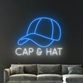 thumbnail image 3 of Handmadetneonsign Cap Neon Sign, Cap Wall Art Decor, Hat Wall Decor, Hat Neon Light, Neon Wall Light, 3 of 5
