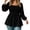 Black, variant on FAHUOMU Women Puff Long Sleeve Shirts Ruffled Square Neck Pullover Loose Fit Tops Pleated Flowy Tunic causal Outfits For Fall