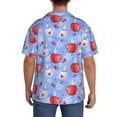 thumbnail image 3 of Yiaed coffee love cup winter Print Mens Casual Wrinkle Free Shirts Short Sleeve Button Down Summer Stretch Dress Shirt-Large, 3 of 5