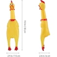 thumbnail image 3 of Screaming Chicken Dog Toys, 30cm/11.8 inch Pack of 3 Yellow Rubber Squaking Chicken Toy Novelty and Durable Rubber Chicken for Dogs Rubber Chickens Value 3 Pack, 3 of 5