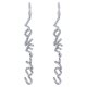 thumbnail image 1 of Pendientes con forma de letra a la moda, Pendientes largos con forma de gota de diamante, Pendientes largos, regalo de joyería para mujer, 1 of 5
