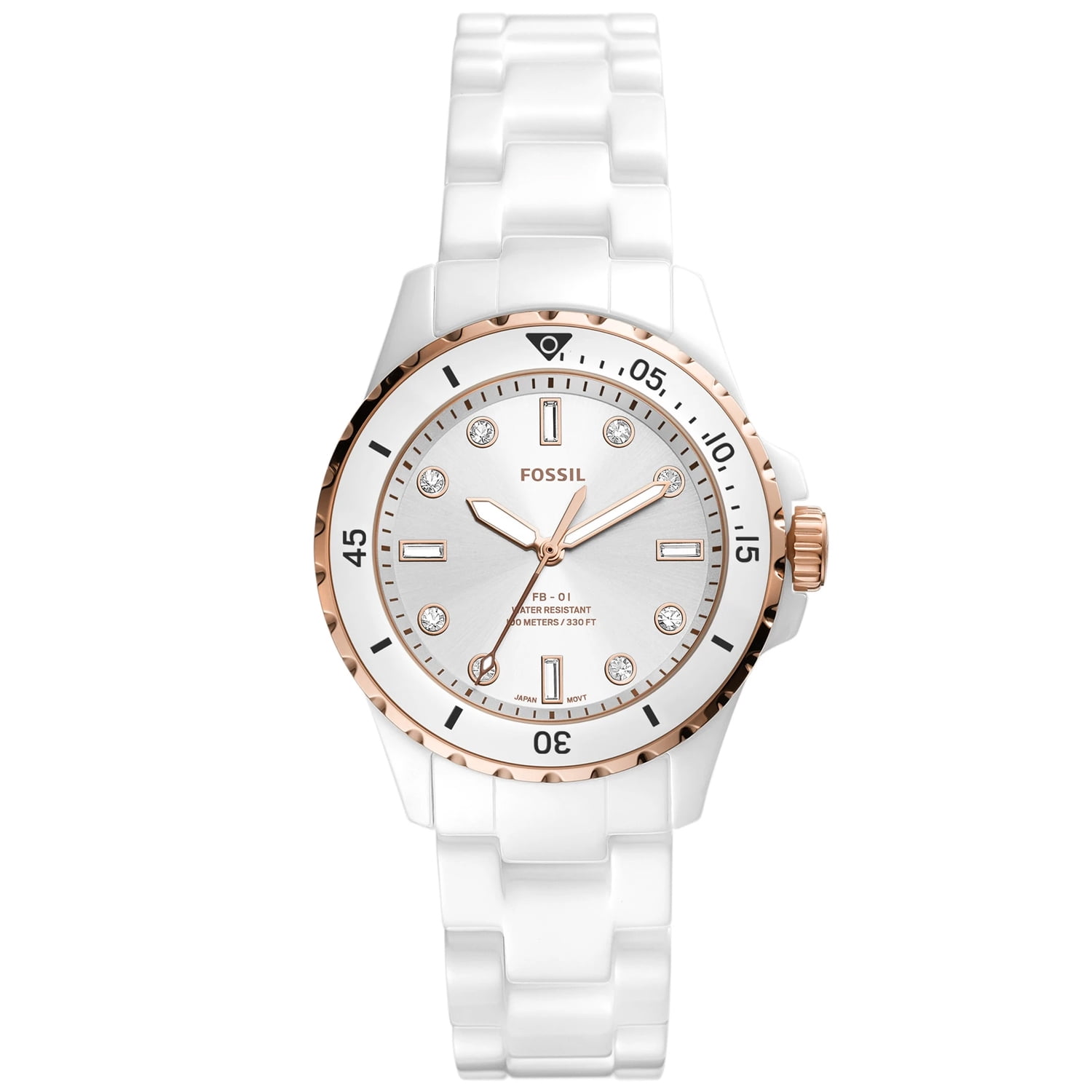 Fossil Women's FB-01 White Dial Watch 
