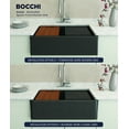 thumbnail image 2 of BOCCHI 1600-505-0120 Apron-Front 33" Single Granite Kitchen Sink Metallic Black, 2 of 7