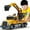 Excavator Truck, variant on Large Crane Truck Toy for 3+ Years Old Boys Girls, Kids Construction Toys with Sound and Light Friction Powered Transport Truck Crane Vehicle Toy for Toddler Christmas Birthday Gifts