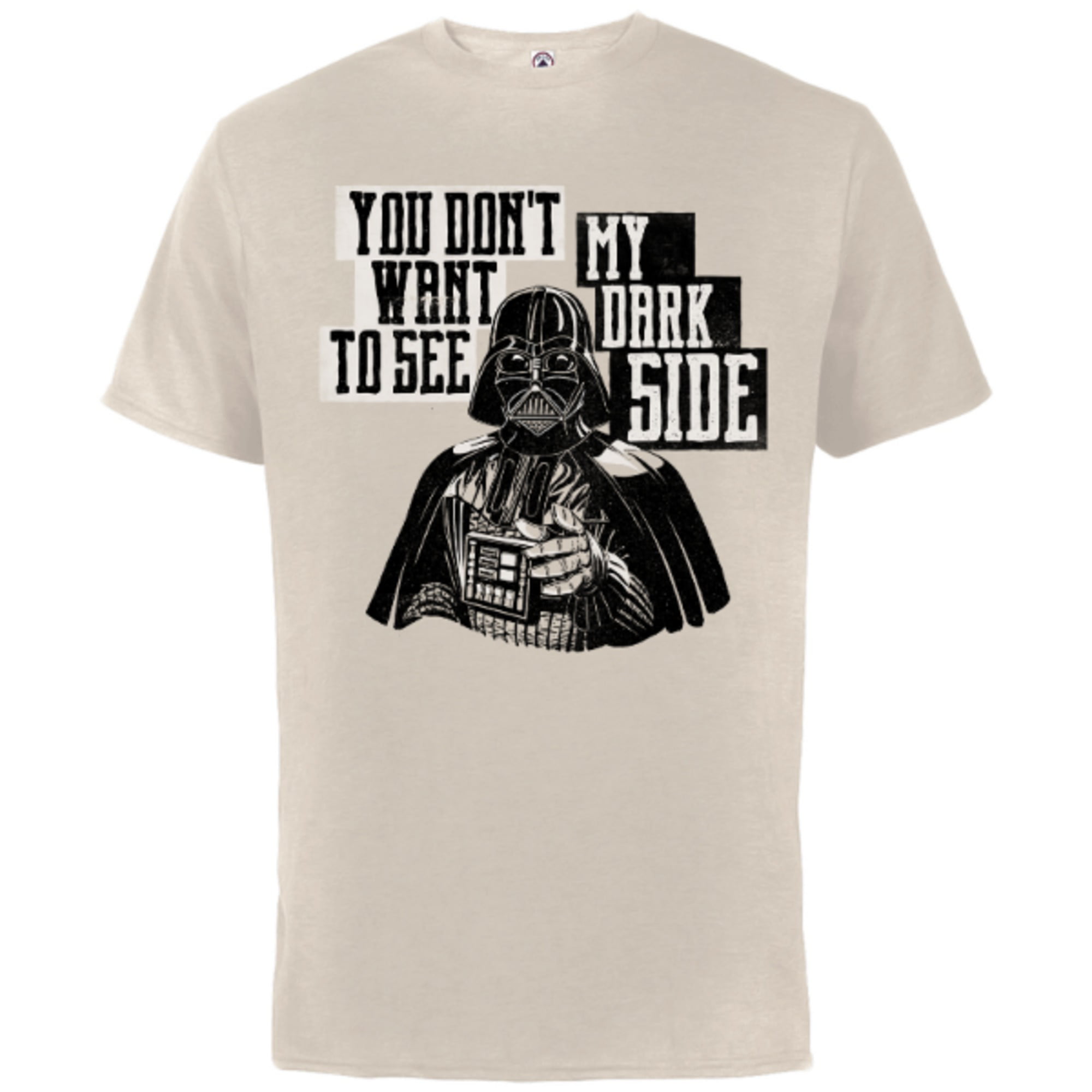 invoegen Oost lassen Star Wars Darth Vader Dark Side Funny - Short Sleeve Cotton T-Shirt for  Adults- Customized-Athletic Heather - Walmart.com