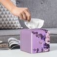 thumbnail image 6 of Yiaed Lavender Roses Arrangement Print Tissue Box Cover, PU Leather Decorative Organizer for Tabletop, Bathroom, Car, Office Creative Decorative, 6 of 7