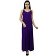 thumbnail image 1 of Bimba Women's Solid Spaghetti Strap Maxi Dress for Summer Beach Wear Sundress, 1 of 8