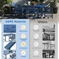 thumbnail image 3 of FOOWIN HDPE Outdoor Patio Dining Chair Set of 2, Outdoor Dining Chairs, Blue, 3 of 6