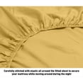 thumbnail image 2 of Fresh Home 1000 Thread Count Egyptian Quality Cotton Deep Pocket Dobby Stripe Sheet Set Gold - Queen, 2 of 5