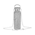 thumbnail image 1 of Botella de agua Diamond con cadena, 500 ml, rellenable, térmica, con purpurina al vacío Plata AB, 1 of 7