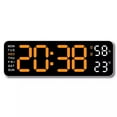 thumbnail image 2 of 1 Pcs Orange Light Digital LED Large Display Wall Desk Alarm Clock with Calendar Temperature Date for Living Room, 2 of 5