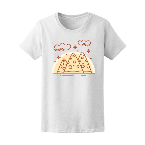 Cheese Mountains And Clouds Food T-Shirt Women -Image by Shutterstock, Female Large