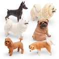 thumbnail image 3 of Juego de figuras realistas de perros, 6 piezas, figuras de mascotas de PVC para niños, 3 of 3