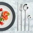 thumbnail image 2 of 24 Pieces Silverware Set for 4 Stainless Steel Flatware Set Tableware Set Include Forks Knives Spoons Cutlery Set for Home Kitchen and Restaurant Party Dishwasher Safe, 2 of 8