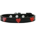 thumbnail image 5 of Dog, Puppy  Pet Widget Fashion Collar, "Red Glitter Heart", 5 of 8