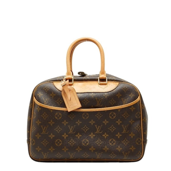 Pre-Owned Louis Vuitton Monogram Deauville Handbag M47270 Brown Leather Women's LOUIS VUITTON
