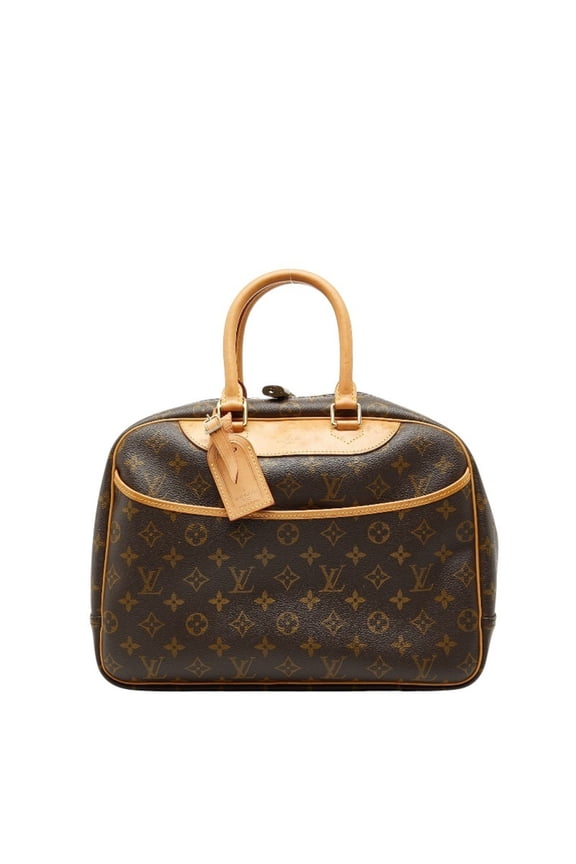 Pre-Owned Louis Vuitton Monogram Deauville Handbag M47270 Brown Leather Women's LOUIS VUITTON