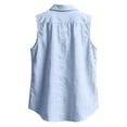 thumbnail image 6 of Sleeveless Shirts for Men Casual Button Chest Pocket Top Lightweight Summer Shirt Relaxed Fit Tank Top, 6 of 8