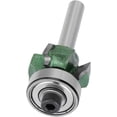thumbnail image 2 of Yazoeia Woodworking Milling Cutter Trimmer Router Bit 4 Teeth Trimming Cutter Tungsten Steel Trimming Cutter After Banding for Woodworking Engraving(1/4 * R2) CJC912-152882, 2 of 9